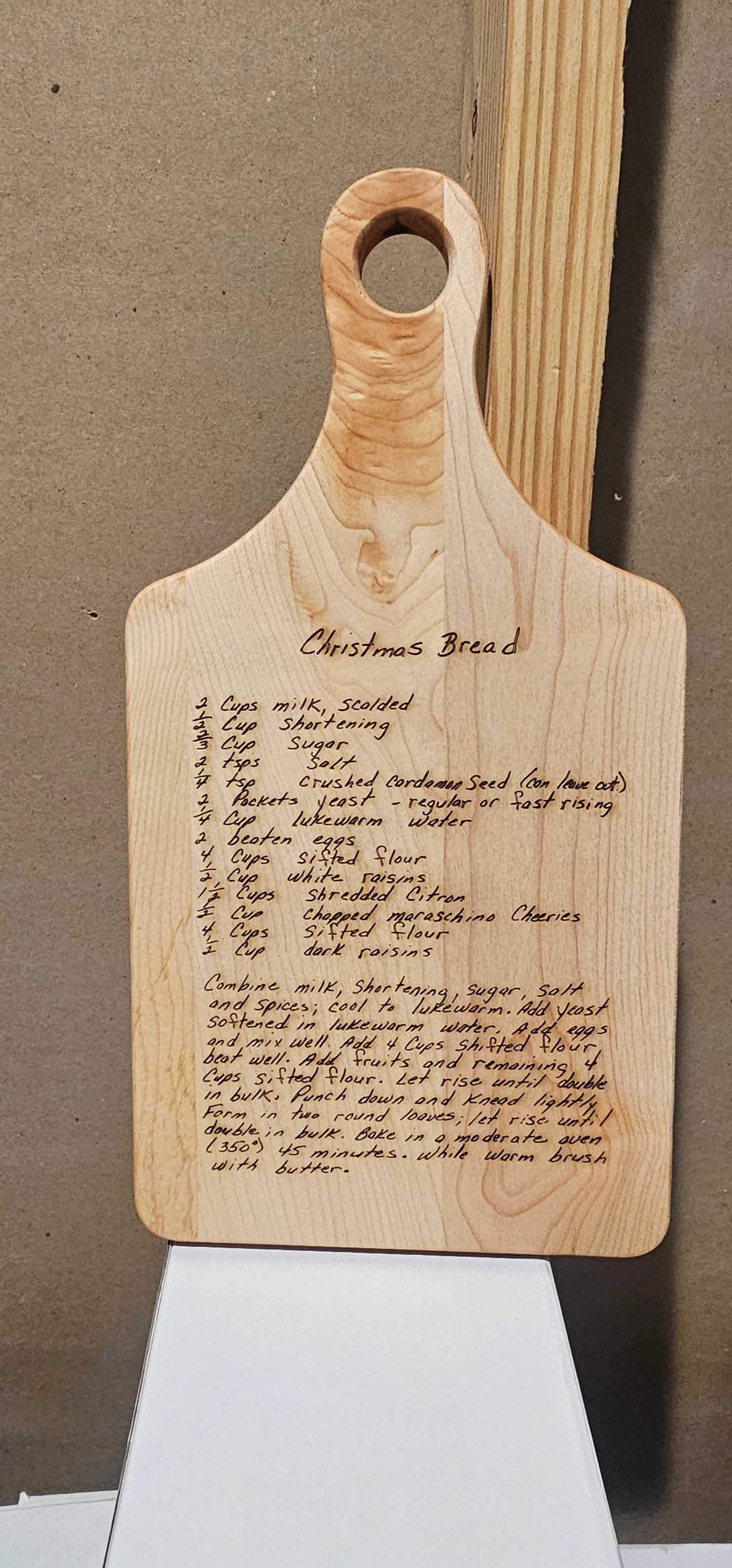 Recipe Cutting Board