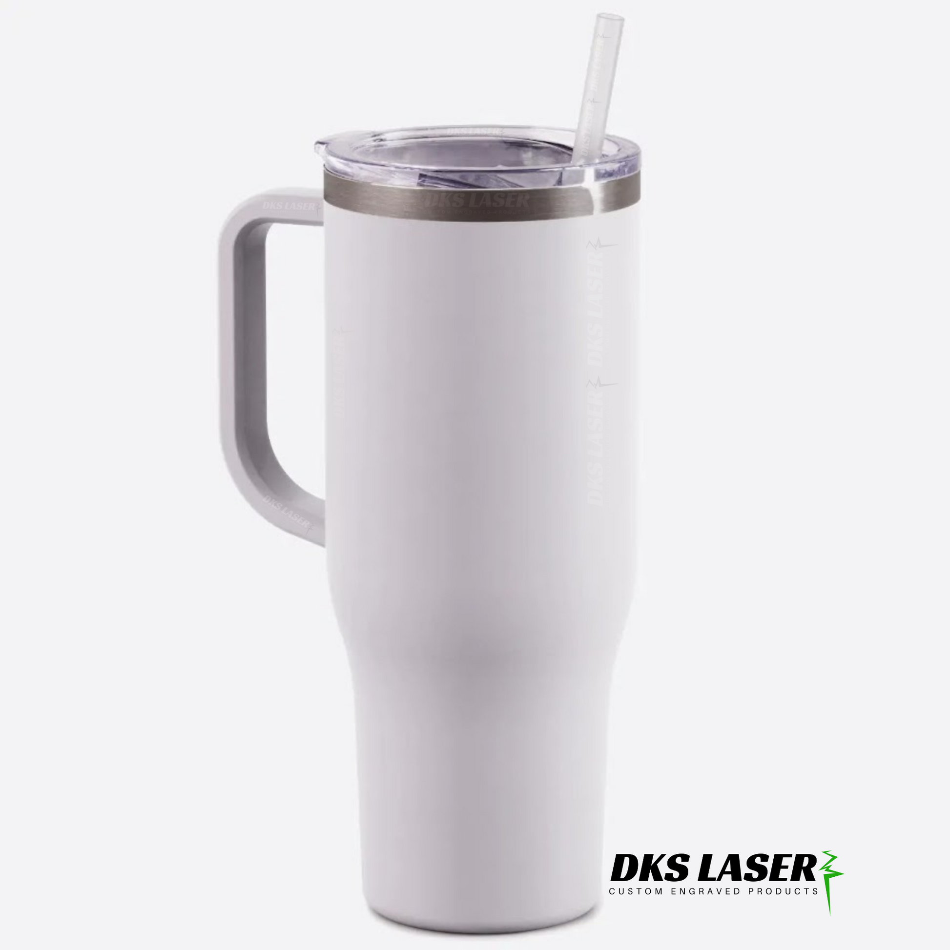 Stainless Steel Double Wall Tumbler with Handle - 40 oz. (Personalized)