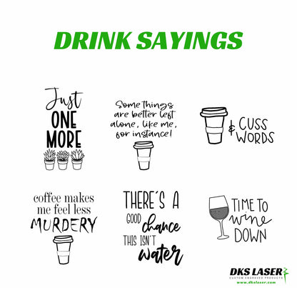 Drink Sayings- 40 oz Handled Tumbler