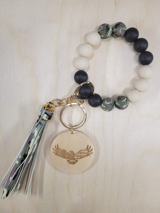 Camo Silicone Bead Wristlet